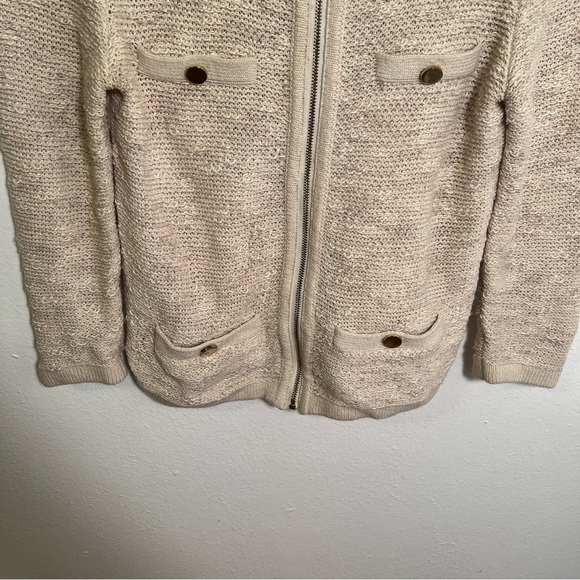 Jones New York Collection Tweed Jacket Beige Cream XS - Picture 3 of 10